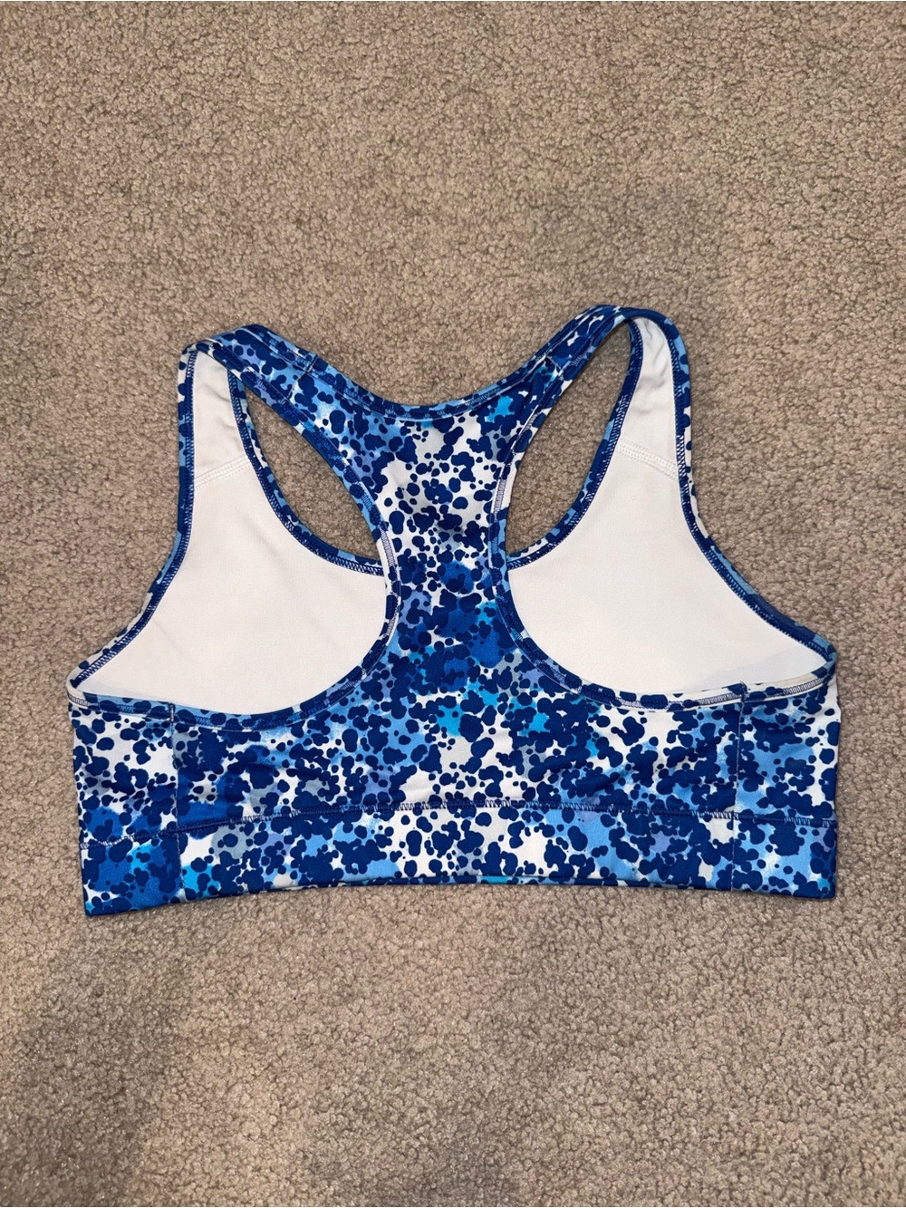 Nike Blue Multi-Dot Racerback Sports Bra